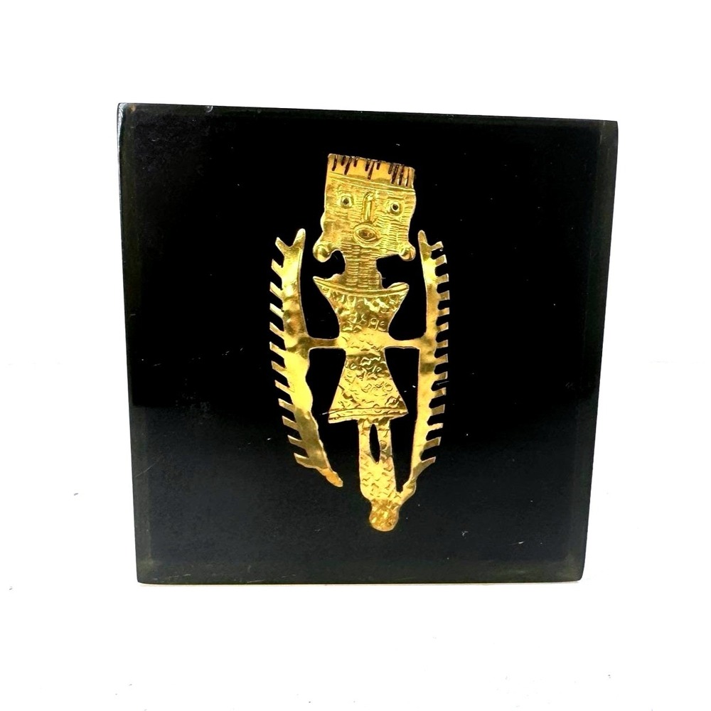 Colombian Pre-Columbian Goldwork‎ Replica Lost Wax Anthropomorphic Figure Plaque